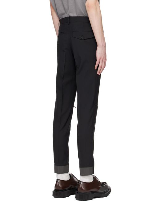 Undercover Black O-ring Trousers for men