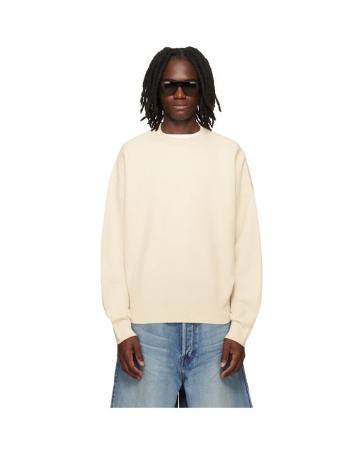 Fear Of God Natural Off- Wool Cotton Sport Mesh Knit Sweater for men