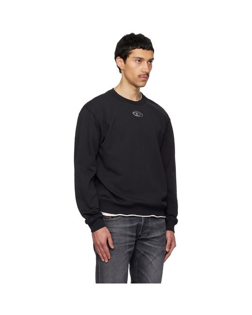 DIESEL Black S-Norm-Iod Sweatshirt for men