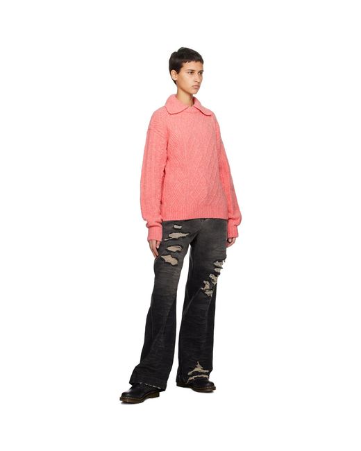 Adererror Pink Erete Long Sleeve Polo