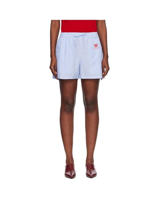 Off-White c/o Virgil Abloh White Striped Poplin Shorts