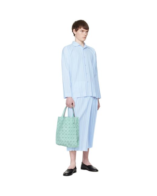Homme Plissé Issey Miyake Blue Edge Ensemble Shirt for men