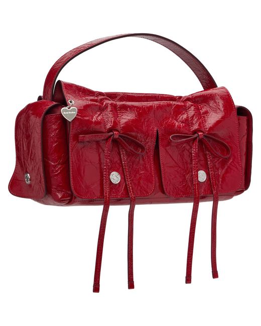 Acne Red Multipocket Bag