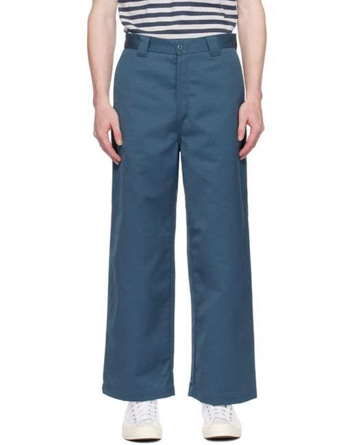 Carhartt Blue Navy Brooker Trousers for men