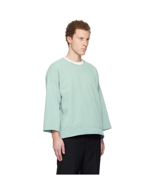 Visvim Green Jumbo Sb 3/4 Dmgd Sweatshirt for men