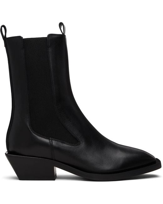 Aeyde Black Luna Chelsea Boots