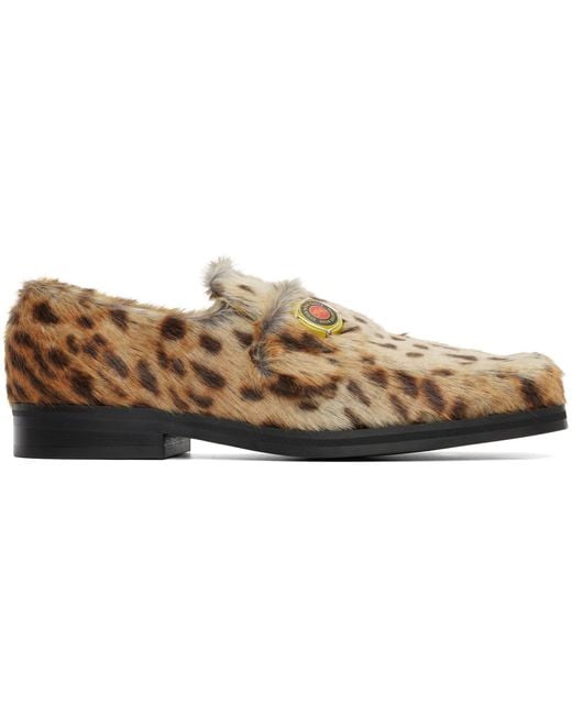 Martine Rose Black Champagne Cap Square Toe Loafers for men