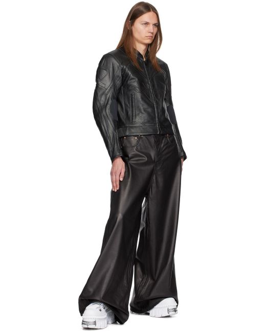 Vetements Pro Racing Leather Jacket in Black for Men | Lyst