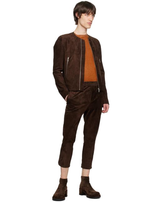 SAPIO Brown Nº 6 Leather Jacket for men