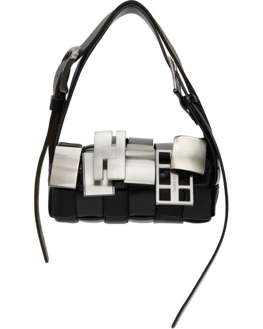 HODAKOVA Black Buckle Baguette Bag