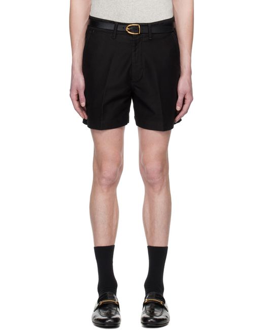 Tom Ford Black Cotton Tailored Shorts for men