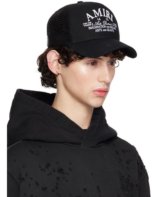 Amiri Black Arts District Trucker Hat for men