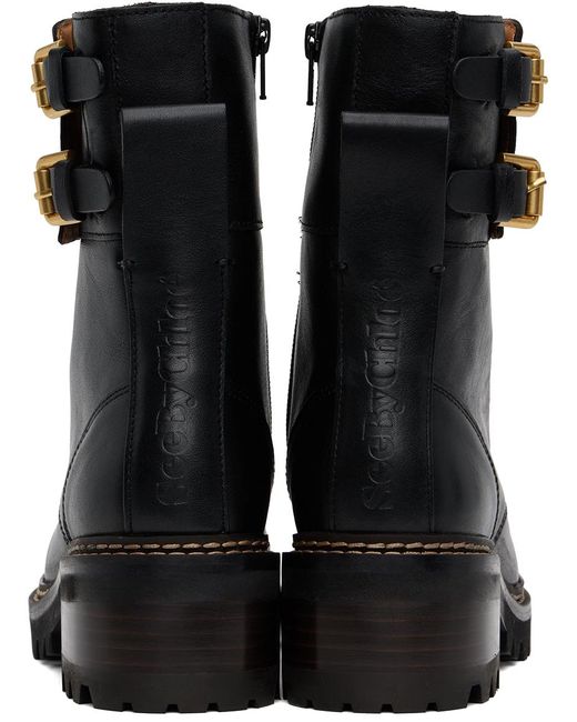 See By Chloé Black Mallory Boots