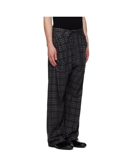 Vivienne Westwood Black Straight Drunken Trousers for men