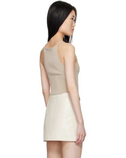 Courreges タン Pointy リブニット タンクトップ Natural