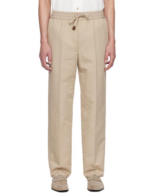 Brioni Natural Taupe Asolo Trousers for men