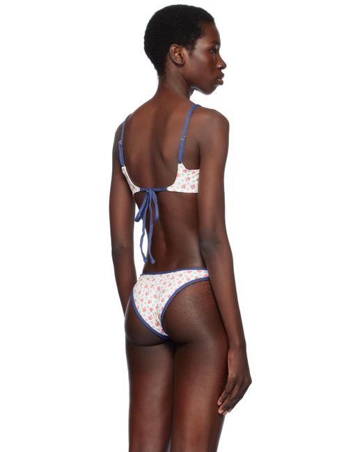 Frankie's Bikinis オフホワイト Cola アンダーワイヤー ビキニトップ Multicolor