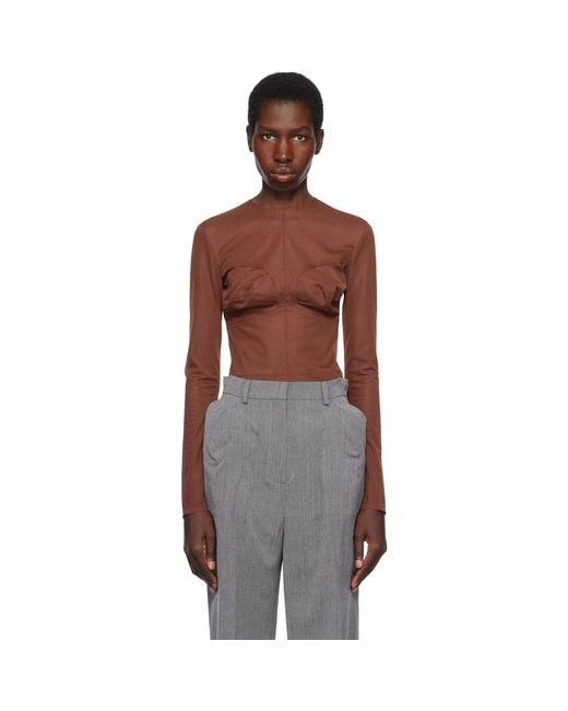 Pushbutton Brown Dummy Shaped Mesh Top