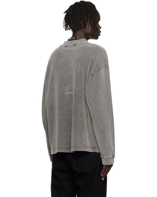 Acne Black Crew Neck Relaxed Fit Sweatshirt for men