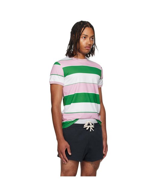 Abra Green Ssense Exclusive Striped T-Shirt for men