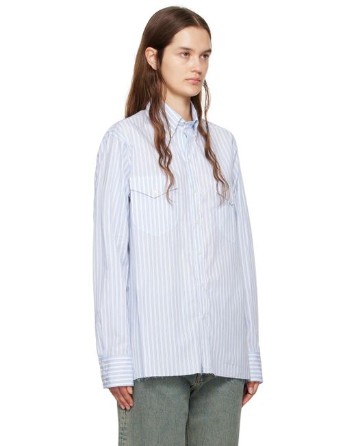 Carter Young White Striped Shirt