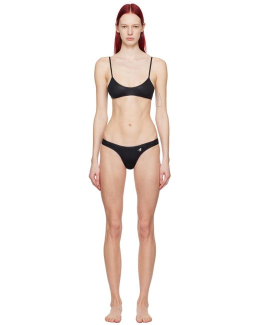 The Attico Black Scoop Neck Bikini