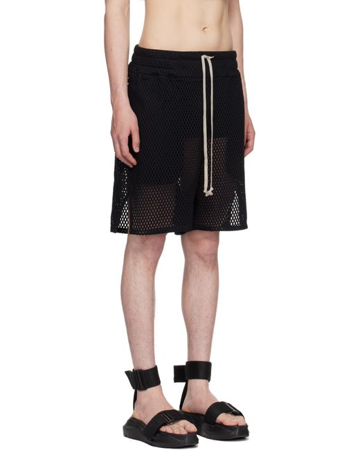 メンズ Rick Owens ブラック Championエディション メッシュ ショートパンツ Black