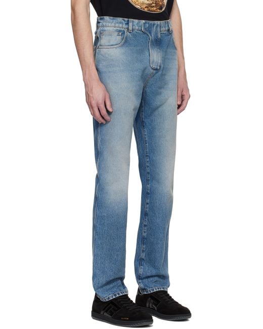 Balmain Blue Regular-fit Jeans for men