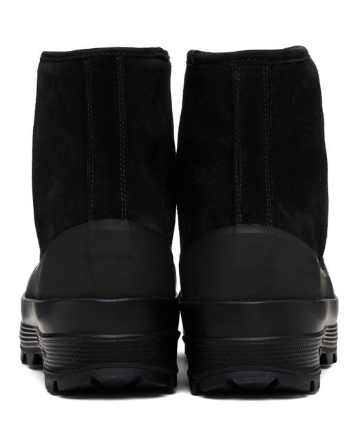 Diemme Black Badia Shearling Boots for men