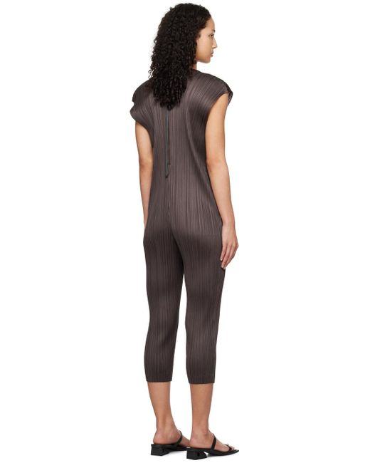 Pleats Please Issey Miyake Black Gray Monthly Colors January Jumpsuit