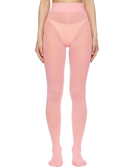 Wolford Pink Velvet De Luxe 66 Tights