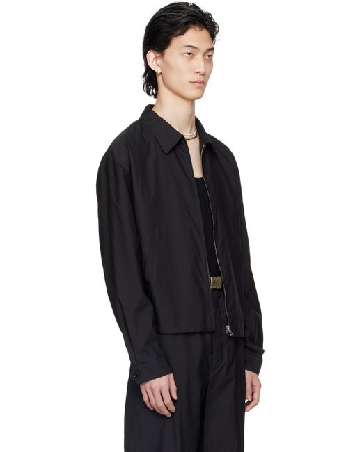 Lemaire Black Convertible Jacket for men