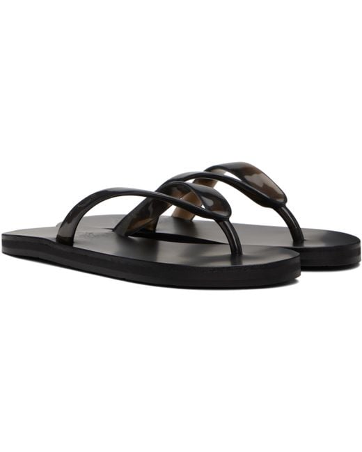 Ancient Greek Sandals Black Saionara Jelly Flip-Flops