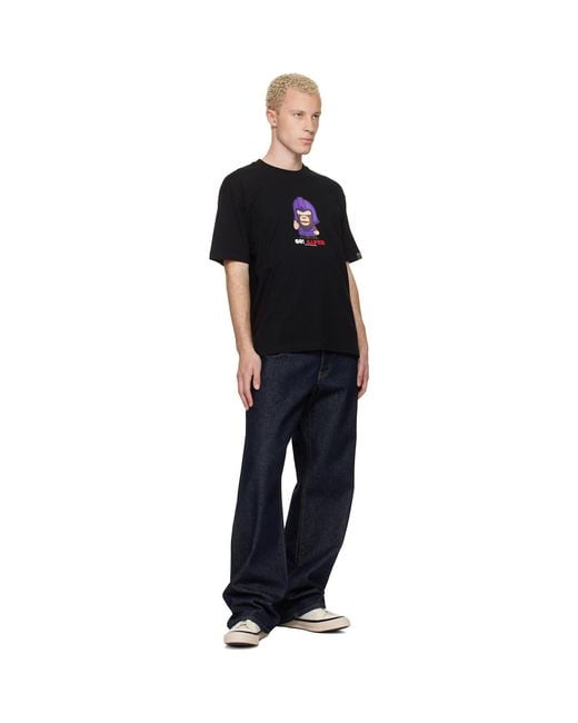 Aape By A Bathing Ape Black 'Aaper' T-Shirt for men