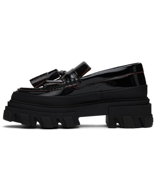 Ganni Black Cleated Loafers