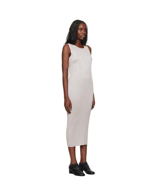 Pleats Please Issey Miyake Black New Colorful Basics 4 Maxi Dress
