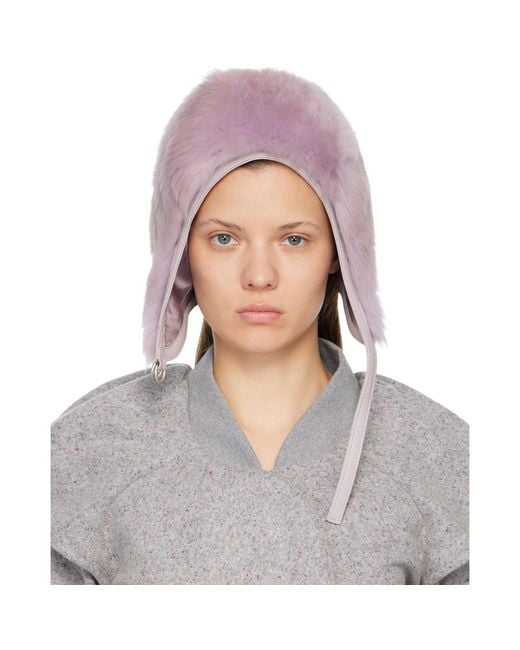 Acne Gray Shearling Hat