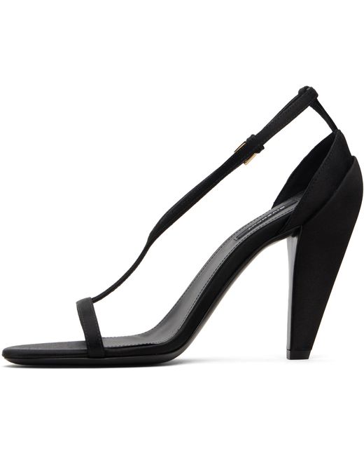Givenchy Black Naked Satin Heeled Sandals