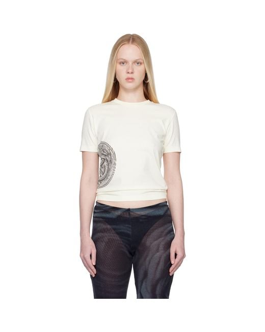 Jean Paul Gaultier Black Off- 'The Laurel Stamped' Baby T-Shirt