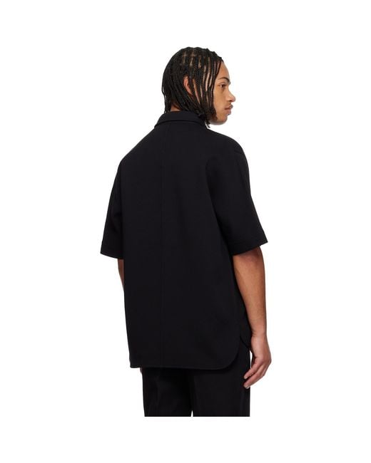 Givenchy Black Paris' Patch Shirt for men