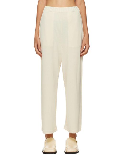 Max Mara Synthetic Off-white Attuale Lounge Pants in Natural | Lyst