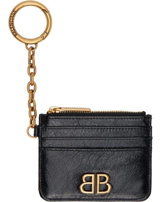 Balenciaga Black Monaco Keychain Card Holder