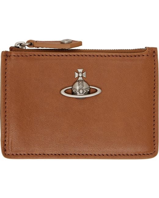 Vivienne Westwood Brown Slim Long Card Holder for men