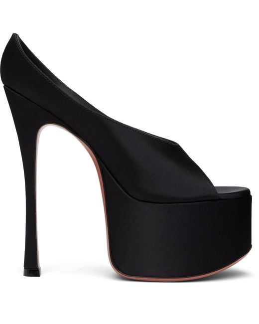 AMINA MUADDI Black Anok Plateau Heeled Sandals