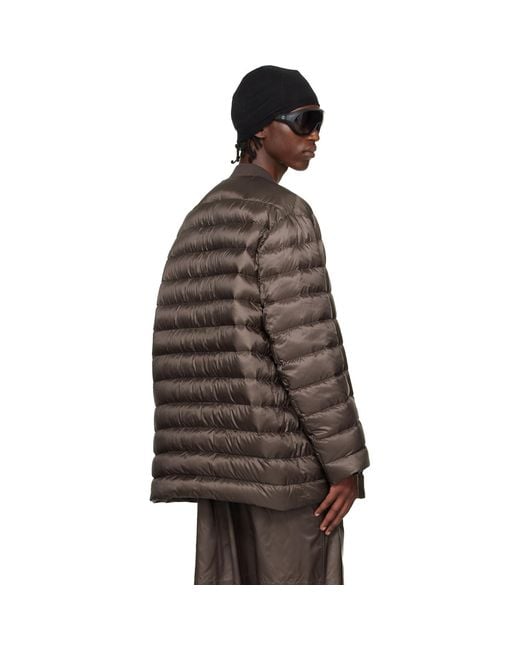 Rick Owens Brown Moncler + Flight Parka Jacket for men