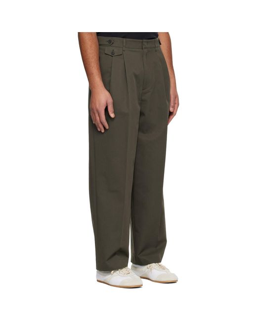 LE17SEPTEMBRE Brown Two Tuck Trousers for men