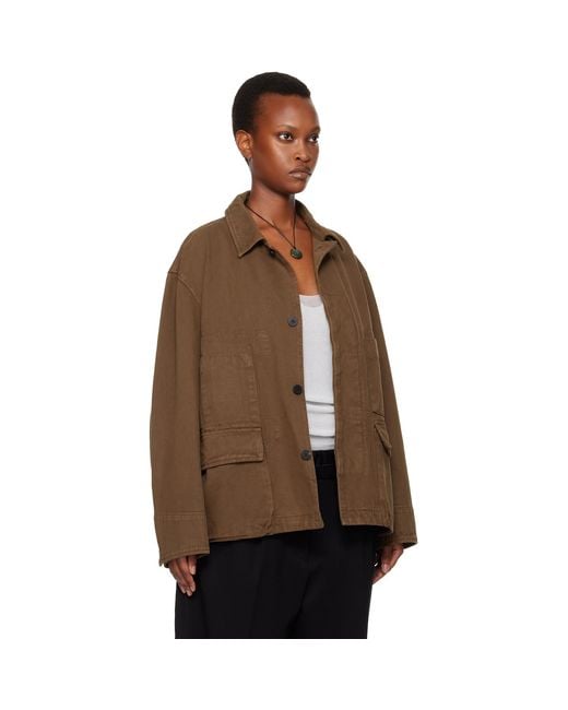 LE17SEPTEMBRE Brown Field Denim Jacket