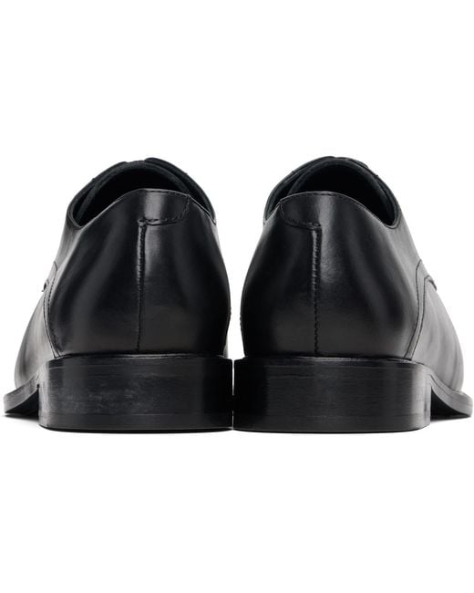 STEFAN COOKE Black Ssense Exclusive & Slashed Square Toe Derbys for men