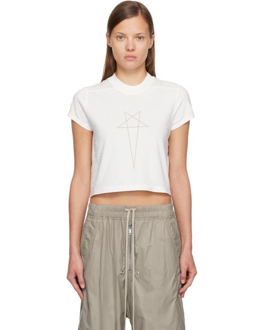 Rick Owens Multicolor Off- Concordians Cropped Small Level T-Shirt