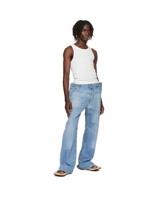 Vetements Black Off- Oval Logo Tank Top for men
